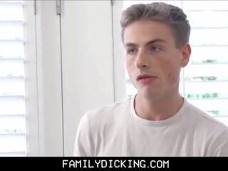 FamilyDick - Young elegant Twink Stepson Fucked During Massage From young man